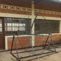 V2SDF training progresses as educators master the structural assembly of the industrial SK-23 parabolic solar cooker.